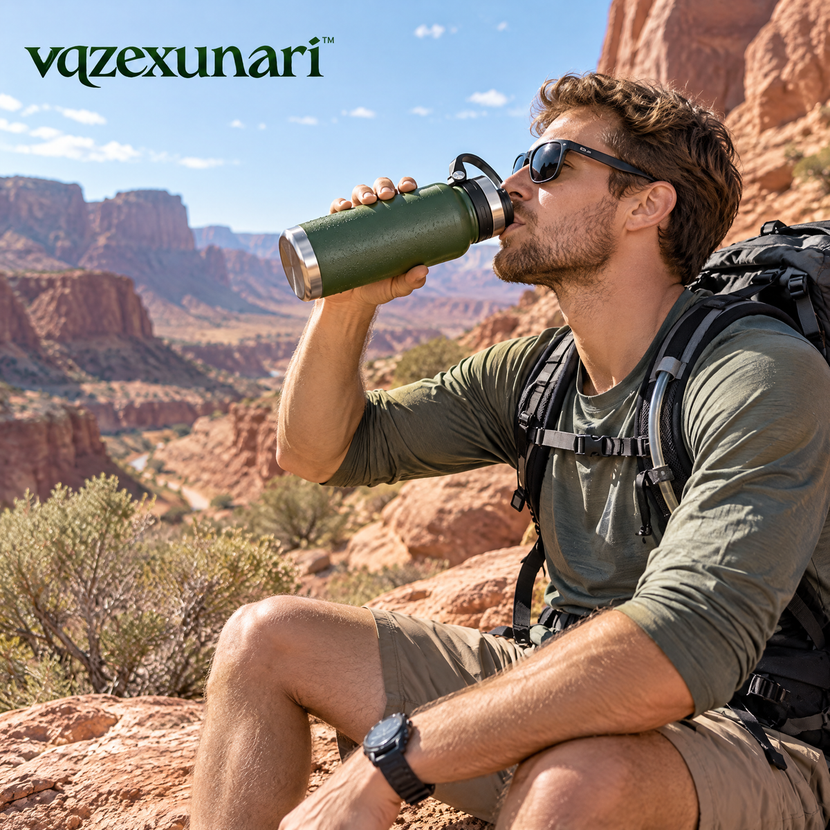vqzexunari™ FlowTrail Hydration Bottle & Reservoir Set