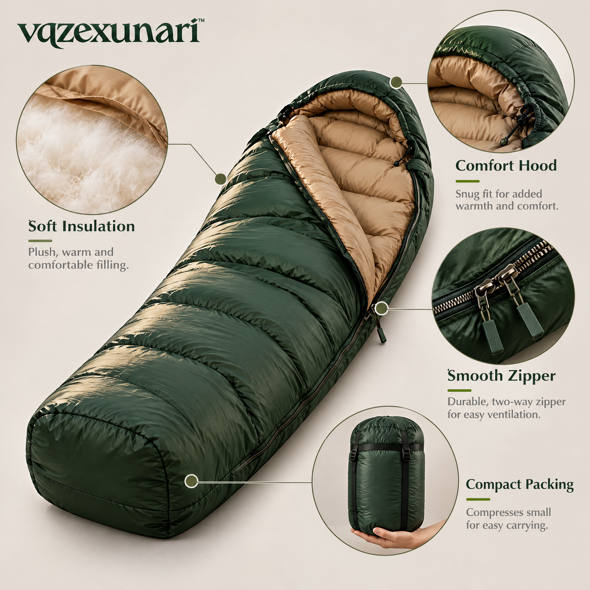 vqzexunari™ EmberLoft Trail Sleeping Bag