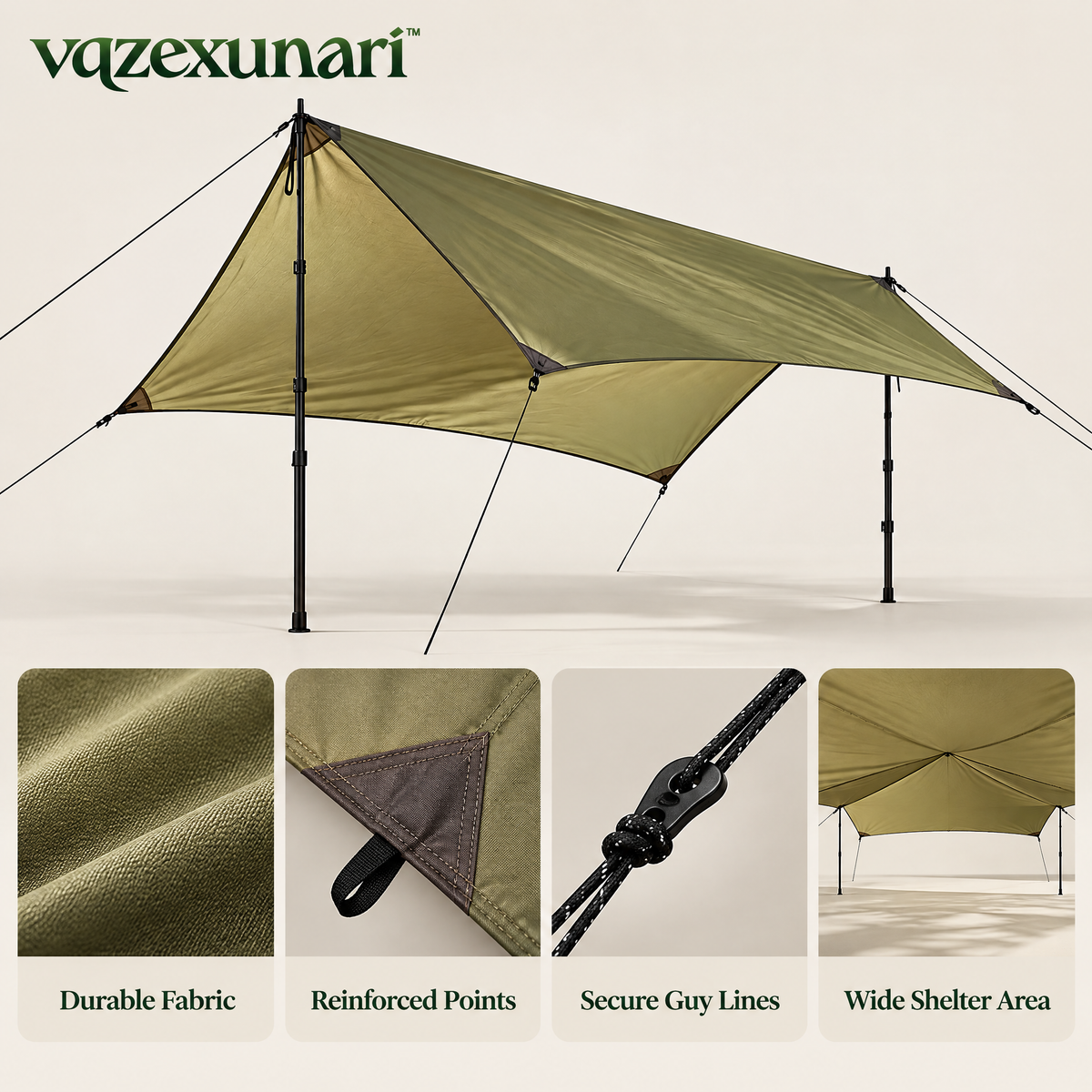 vqzexunari™ TrailShade Camping Tarp