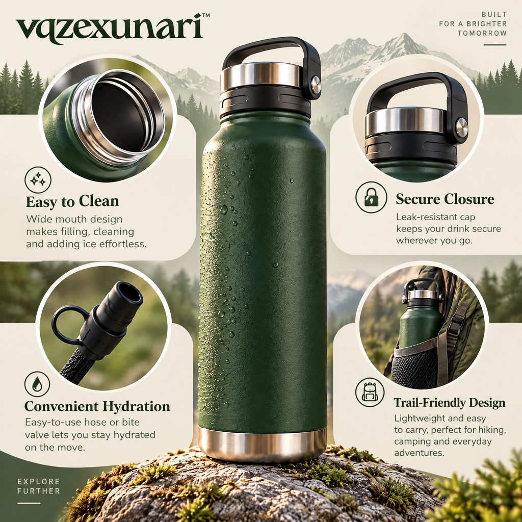 vqzexunari™ FlowTrail Hydration Bottle & Reservoir Set