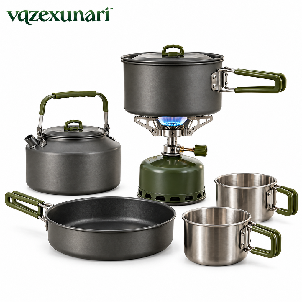 vqzexunari™ TrailCook Stove & Cookware Set