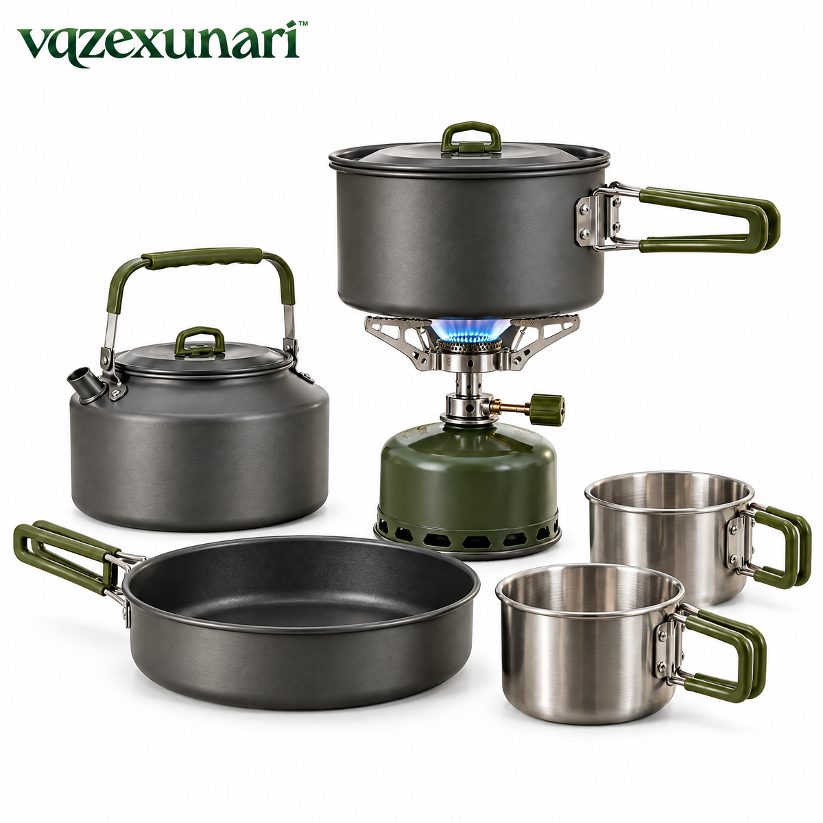 vqzexunari™ TrailCook Stove & Cookware Set